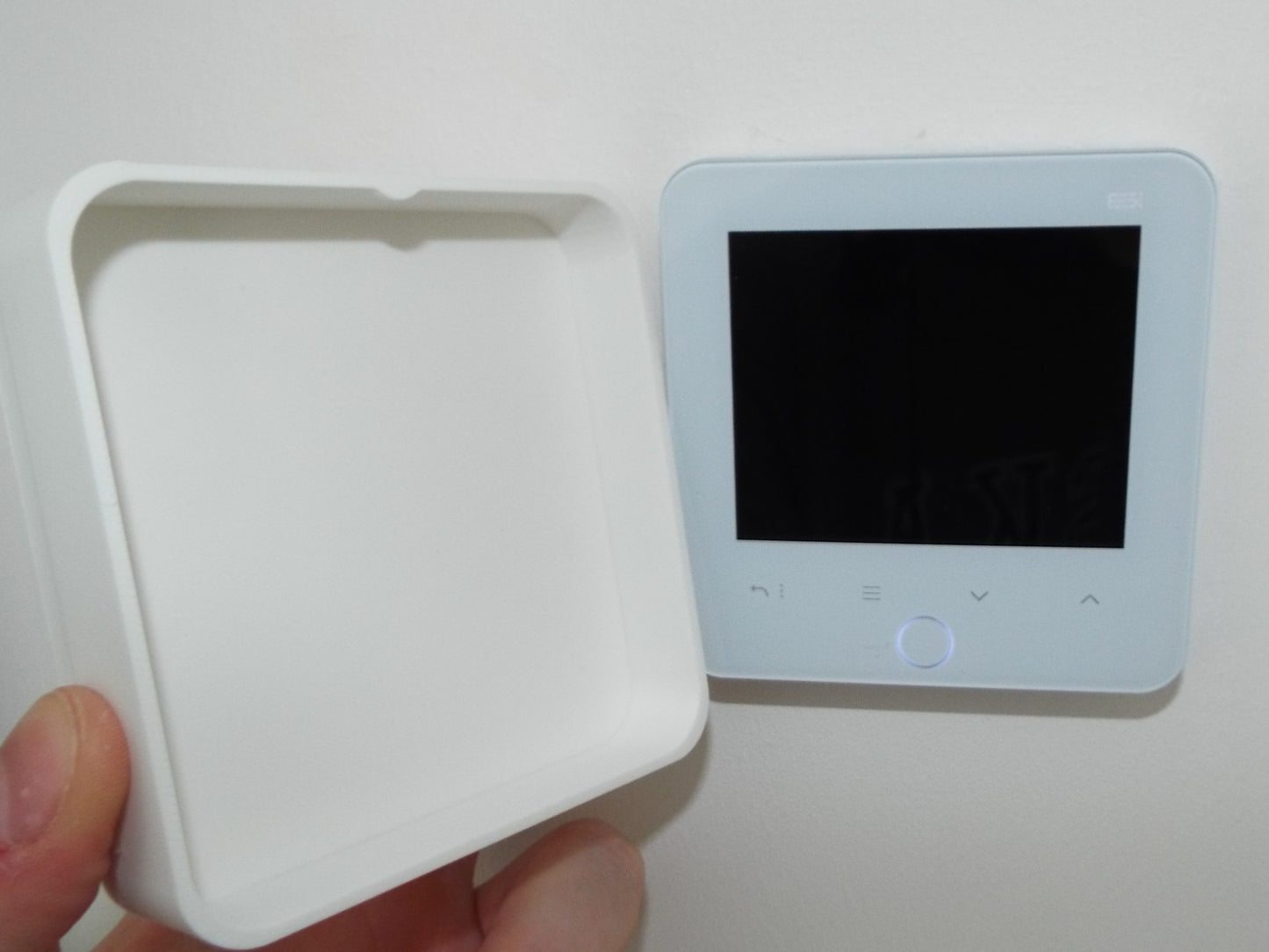 Matt White Plastic Cover for ESI 6I Thermostats